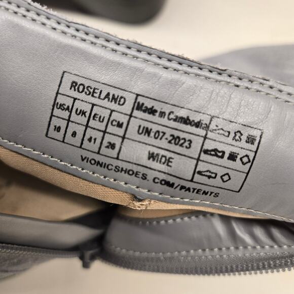 Vionic Roseland Size 10 W Slate Gray Water-Repellent Suede Chelsea Ankle Boot - Picture 7 of 11